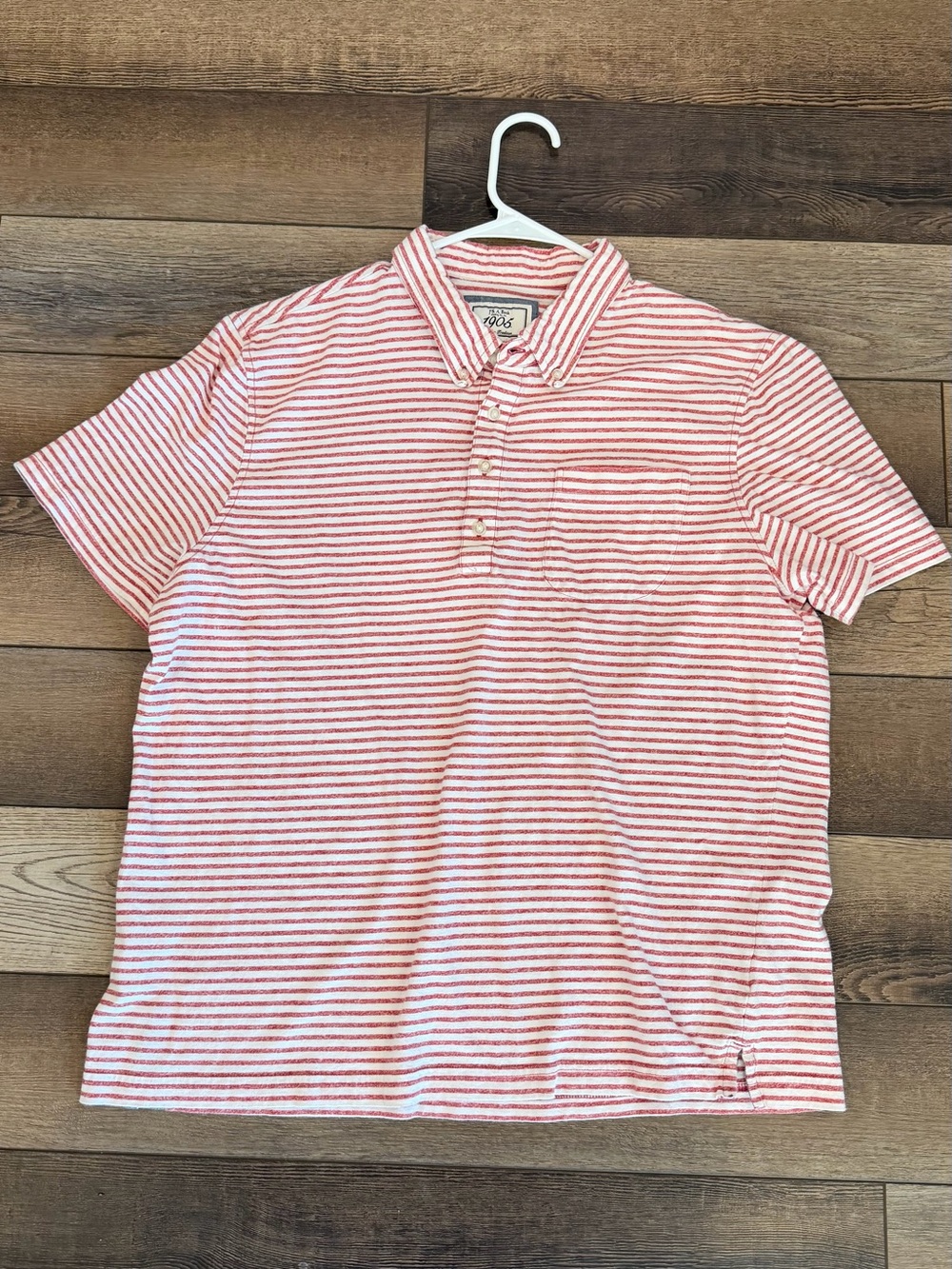 Jos. A. Bank Red and White Striped Polo